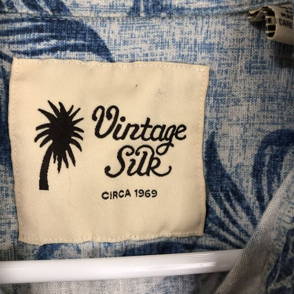 Vintage Silk Shirt Hawaiian Lightweight Fabric Linen Blend Casual Fit Size XL - Picture 2 of 13